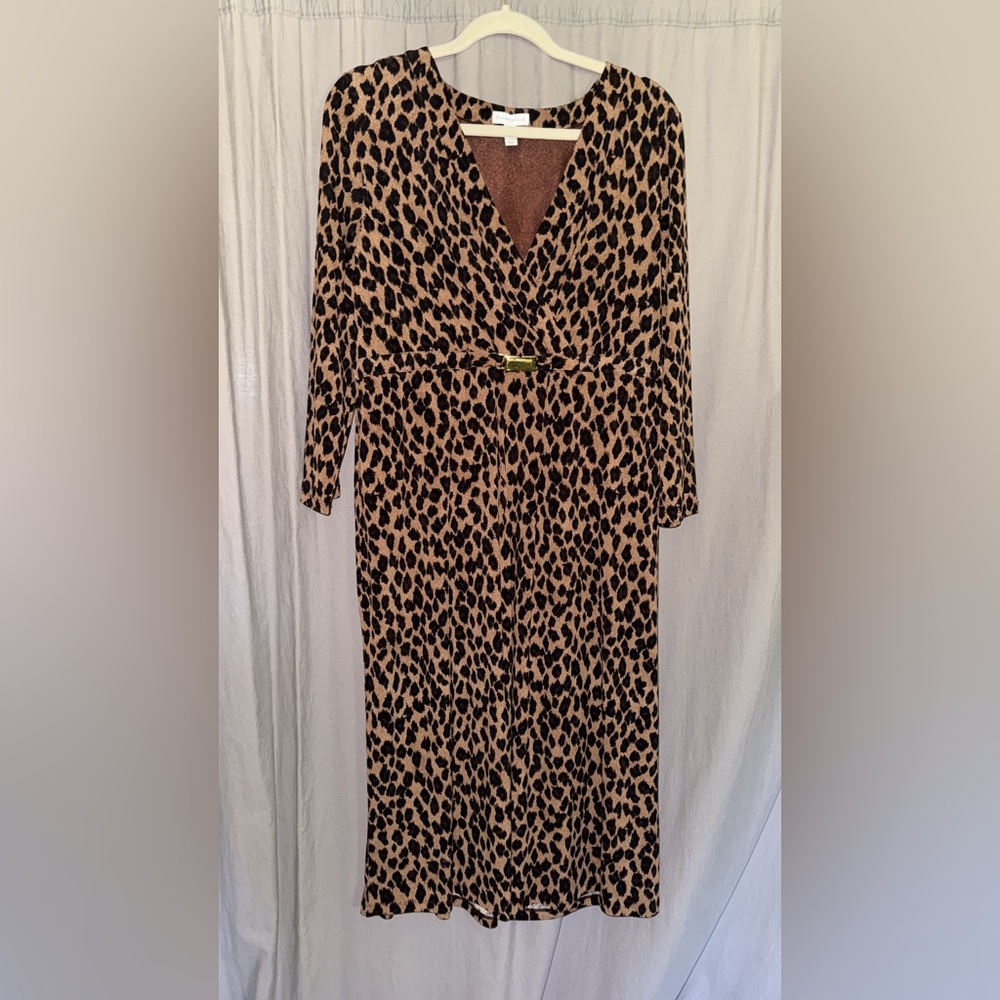 Charter Club Leopard Print V-Neck Dress